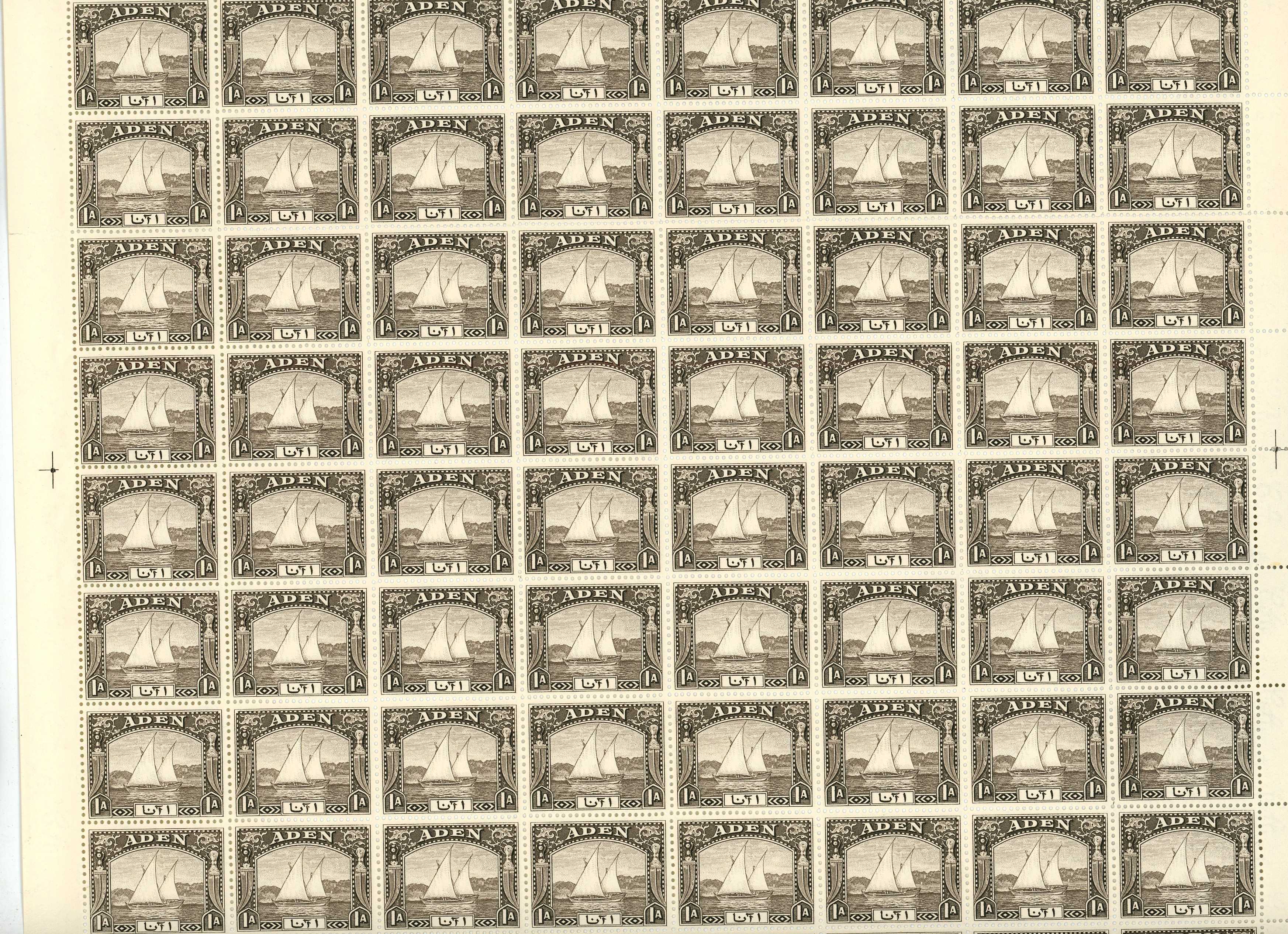 Aden SG 1-4 as complete sheets 