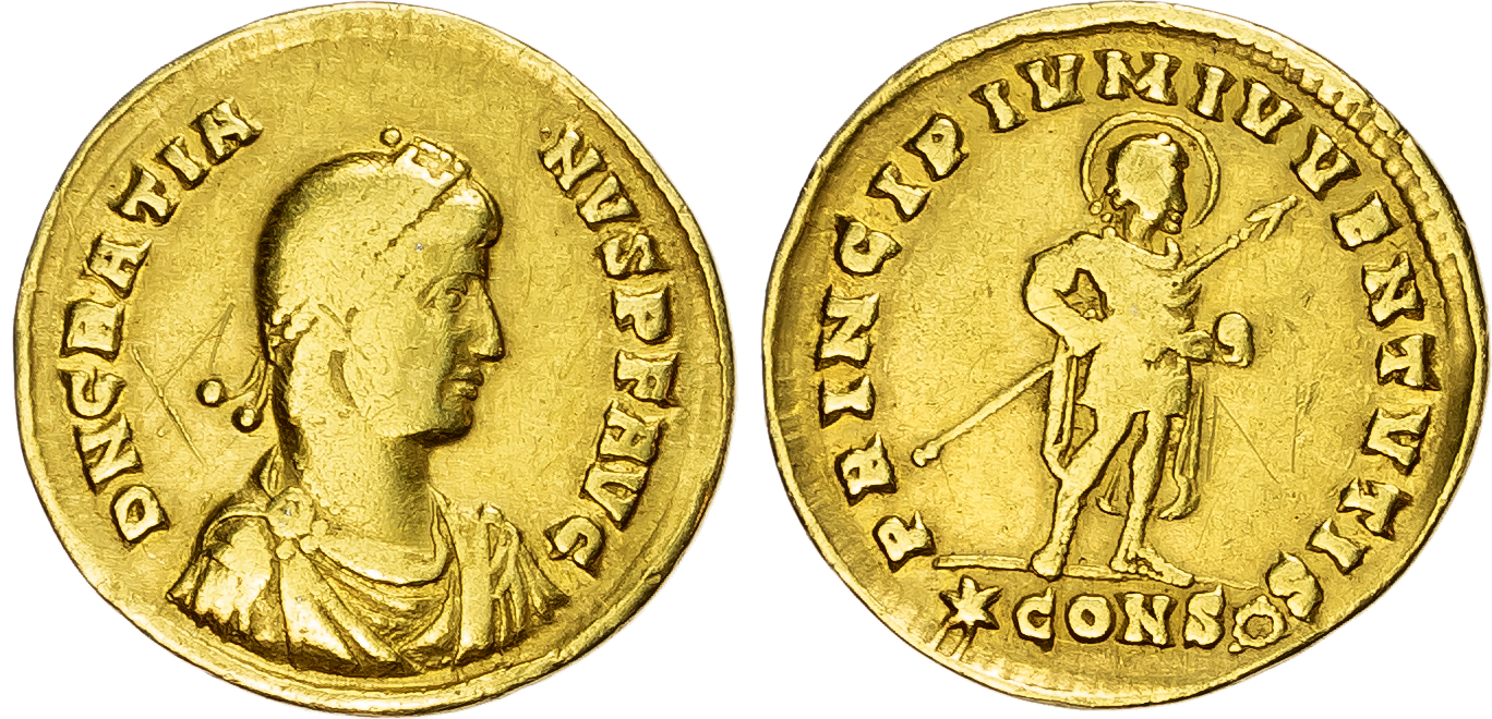 Gratian (AD 367-383) AV Solidus, Constantinople, AD 367, 4.30g.