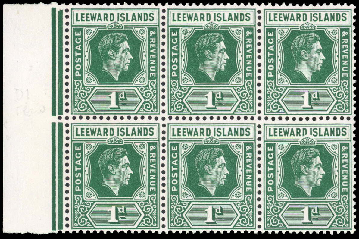 Leeward Islands SG 100a block mint