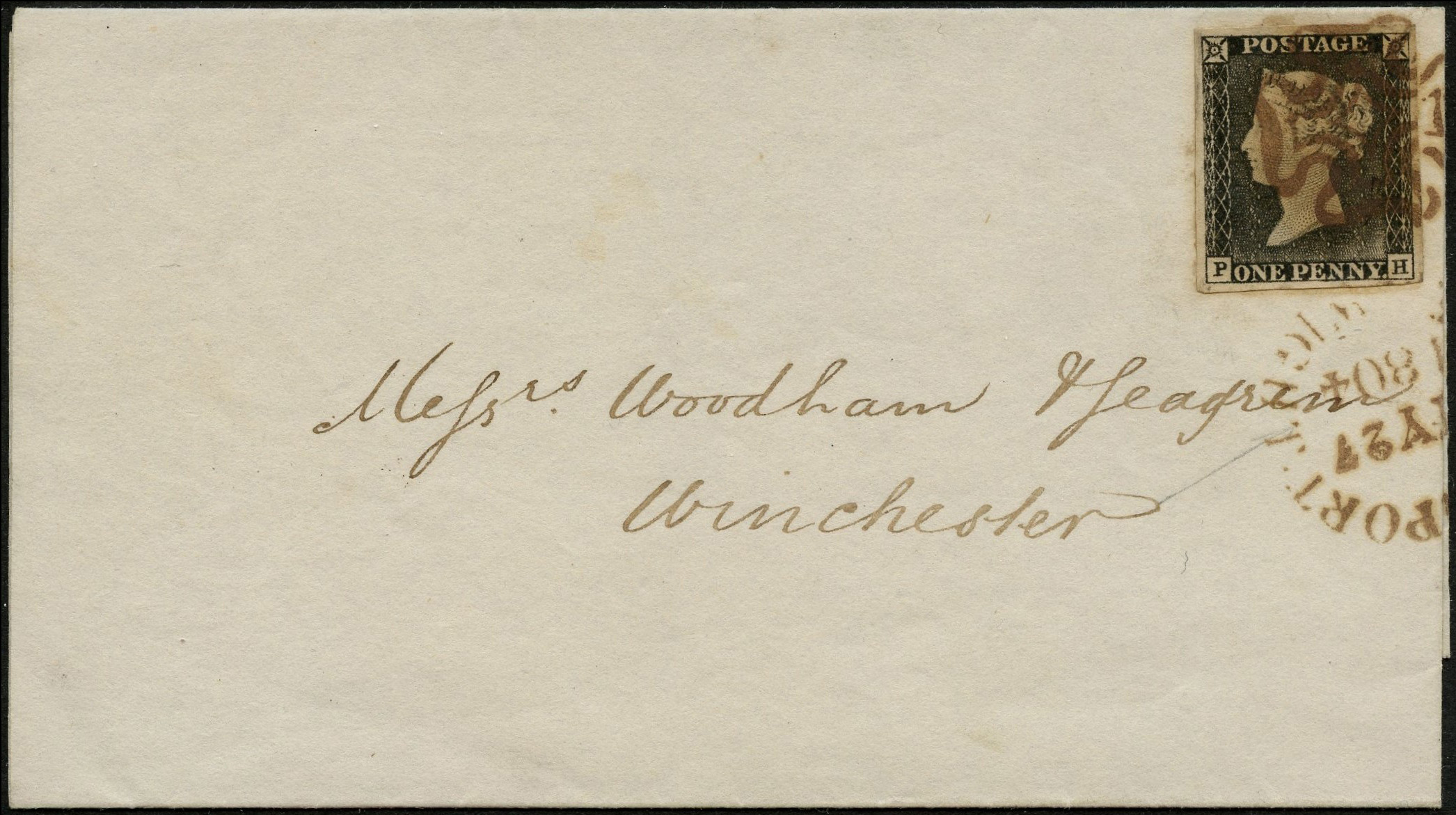 Great Britain SG 3 on cover brown MC 