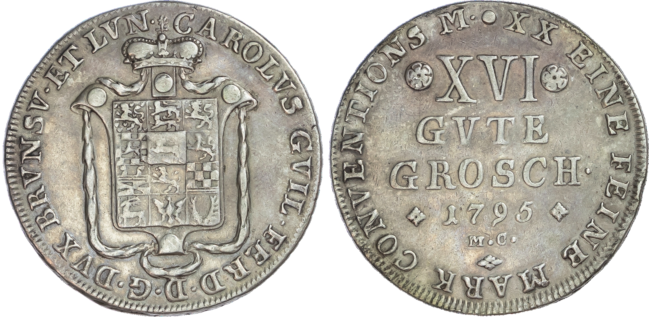 Germany, Brunswick‑Wolfenbüttel‑Luneburg (2), Karl Wilhelm Ferdinand (1780‑1806), silver 1/6 Taler, 1786.