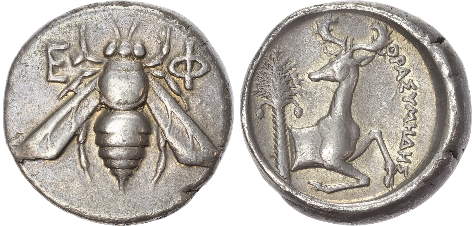Ionia, Ephesos (c. 390-325 BC) AR Tetradrachm, Thrasymedes, magistrate, 15.11g. 