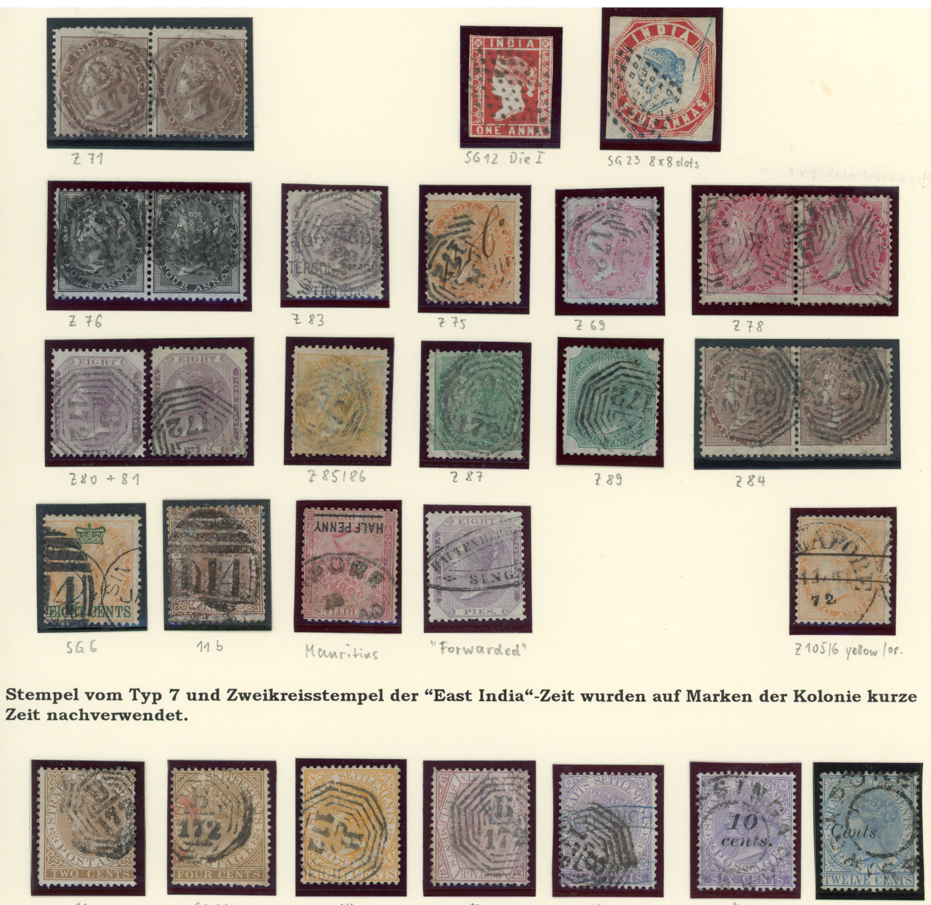 India Used Abroad in Straits Settlements collection