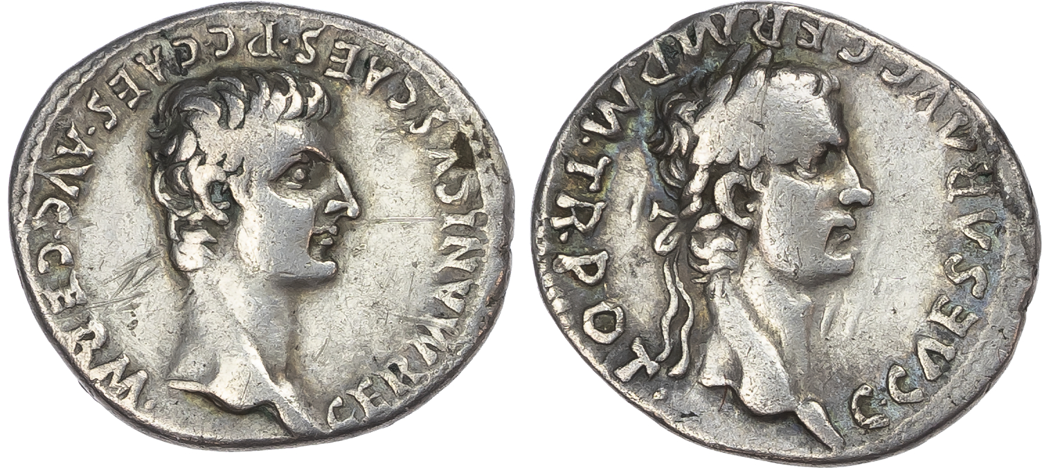 Caligula (AD 37-41) AR Denarius, Lugdunum, AD 37, 3.65g. 