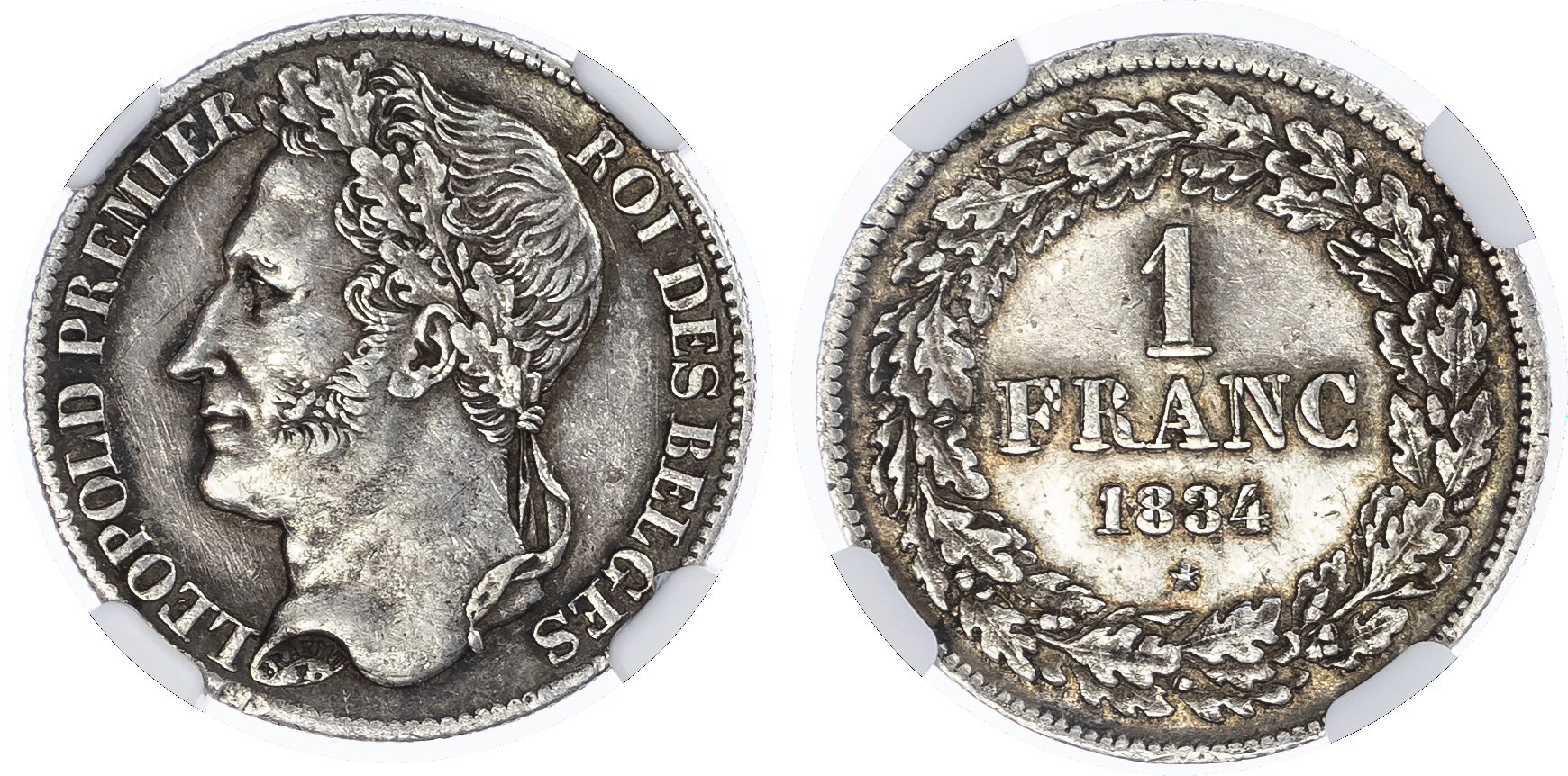 Belgium. Leopold I AR 1 Franc. 1834. 