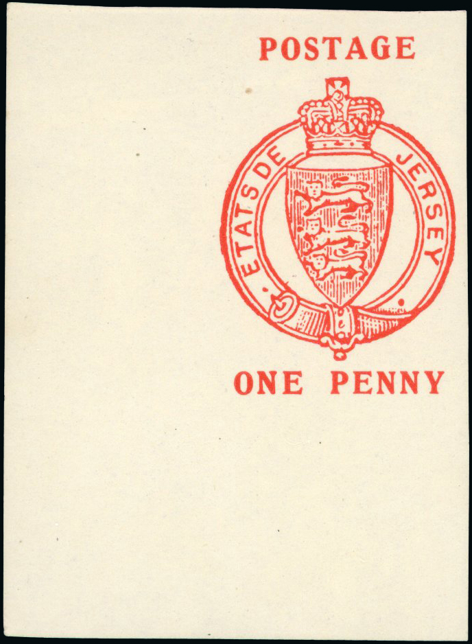 1940 1d Scarlet (Bigwood Unissued Essays). Superb unmounted o.g. imperforate set of two