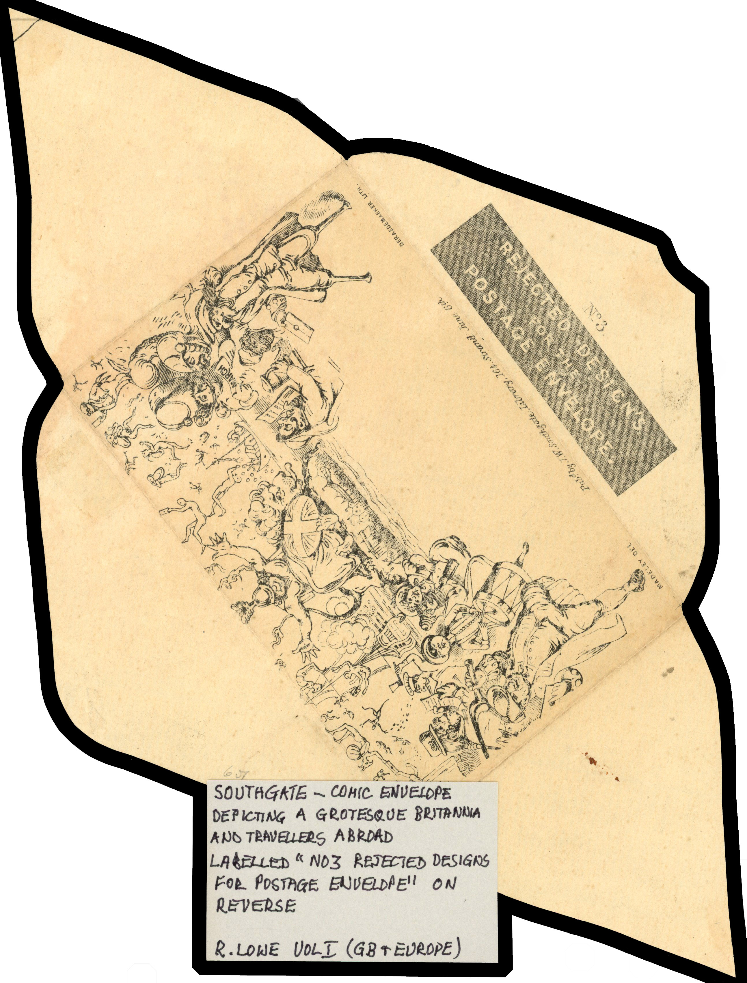 QV unused selection (5) of Mulready caricatures