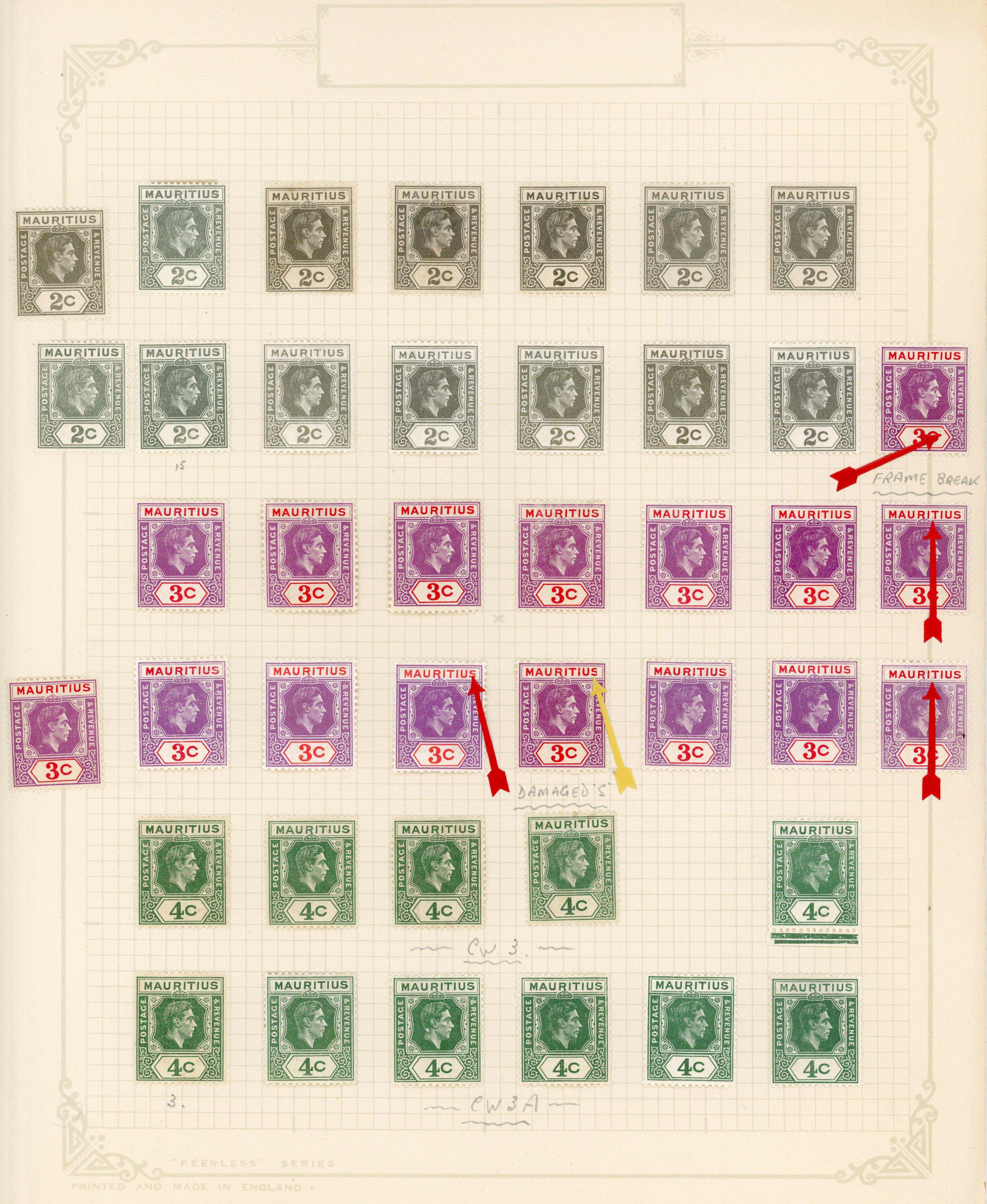 Mauritius 1938-49 collection mint