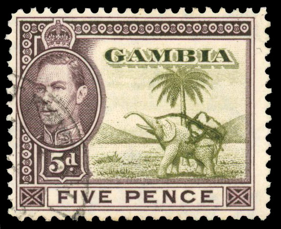 Gambia SG 154a var used