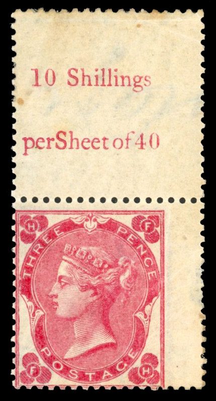 Great Britain 1867-83 £1 Brown-lilac blued paper specimen block of 4, Spec. J127t, SG 132s