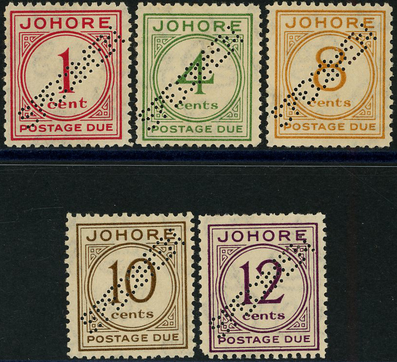 Malaya Johore SG D1s-5s Specimens