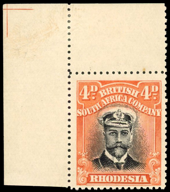 Rhodesia 4d SG 216 corner example mint