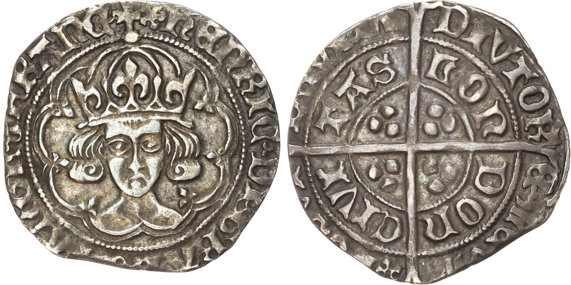 Henry VII (1485‑1509), AR Groat, type IIb, 3.01gm., mm: cinquefoil (1489‑1493).