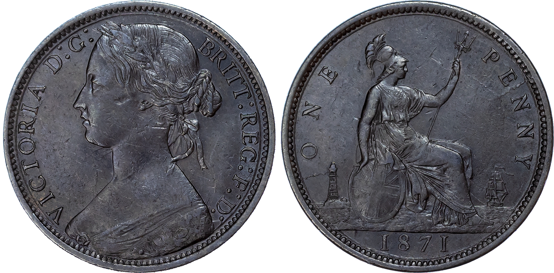 Victoria (1837-1901), Penny, 1871