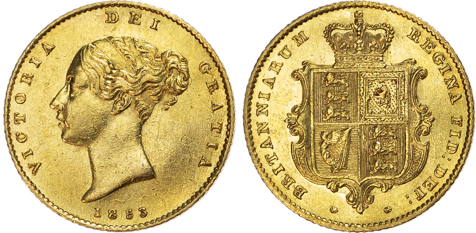 1853 Victoria Half Sovereign