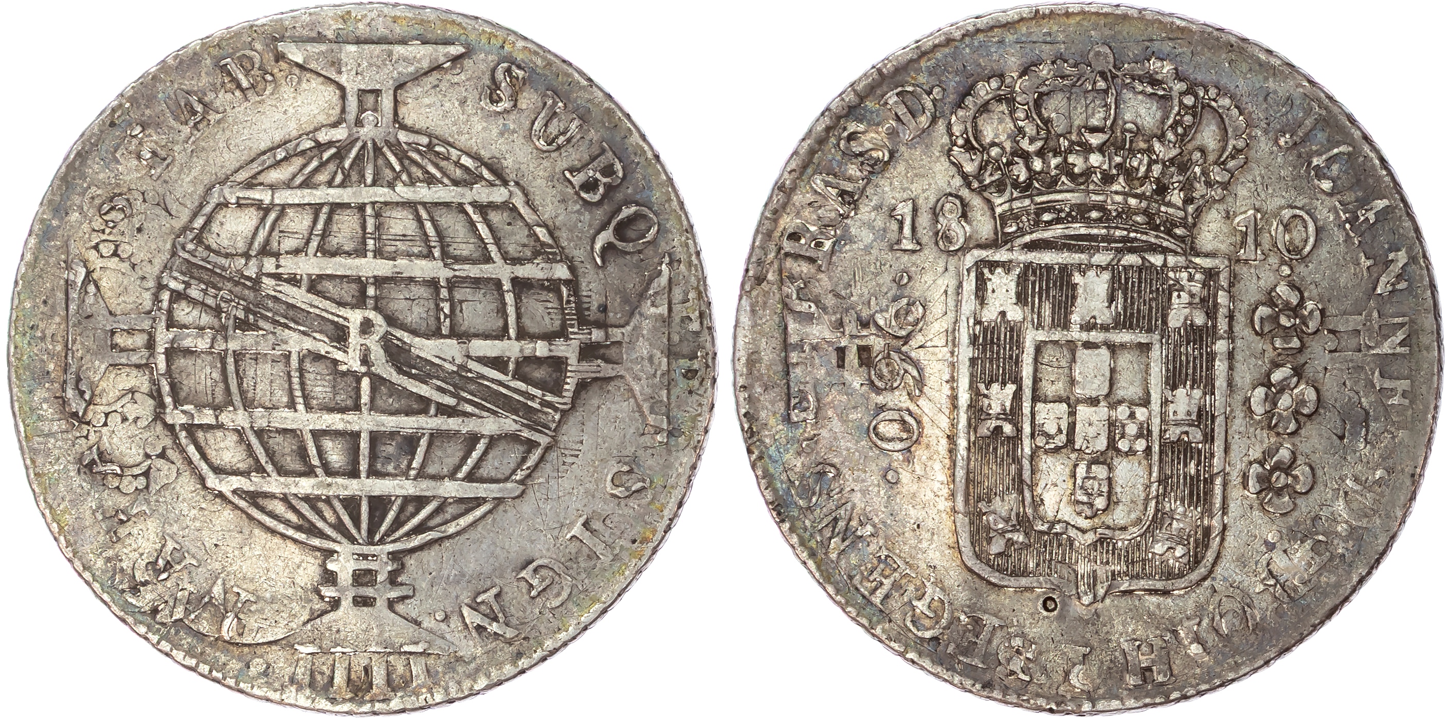 Brazil, João VI (1799-1818), silver 960 Réis, 1810 R