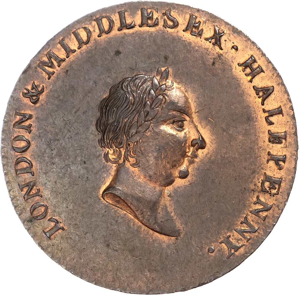 London - City Road, John Bebbington (umbrella maker), Halfpenny undated