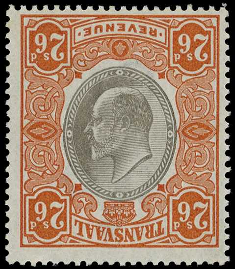 Revenue: 1902 2s6d grey-brown and orange, wmk...
