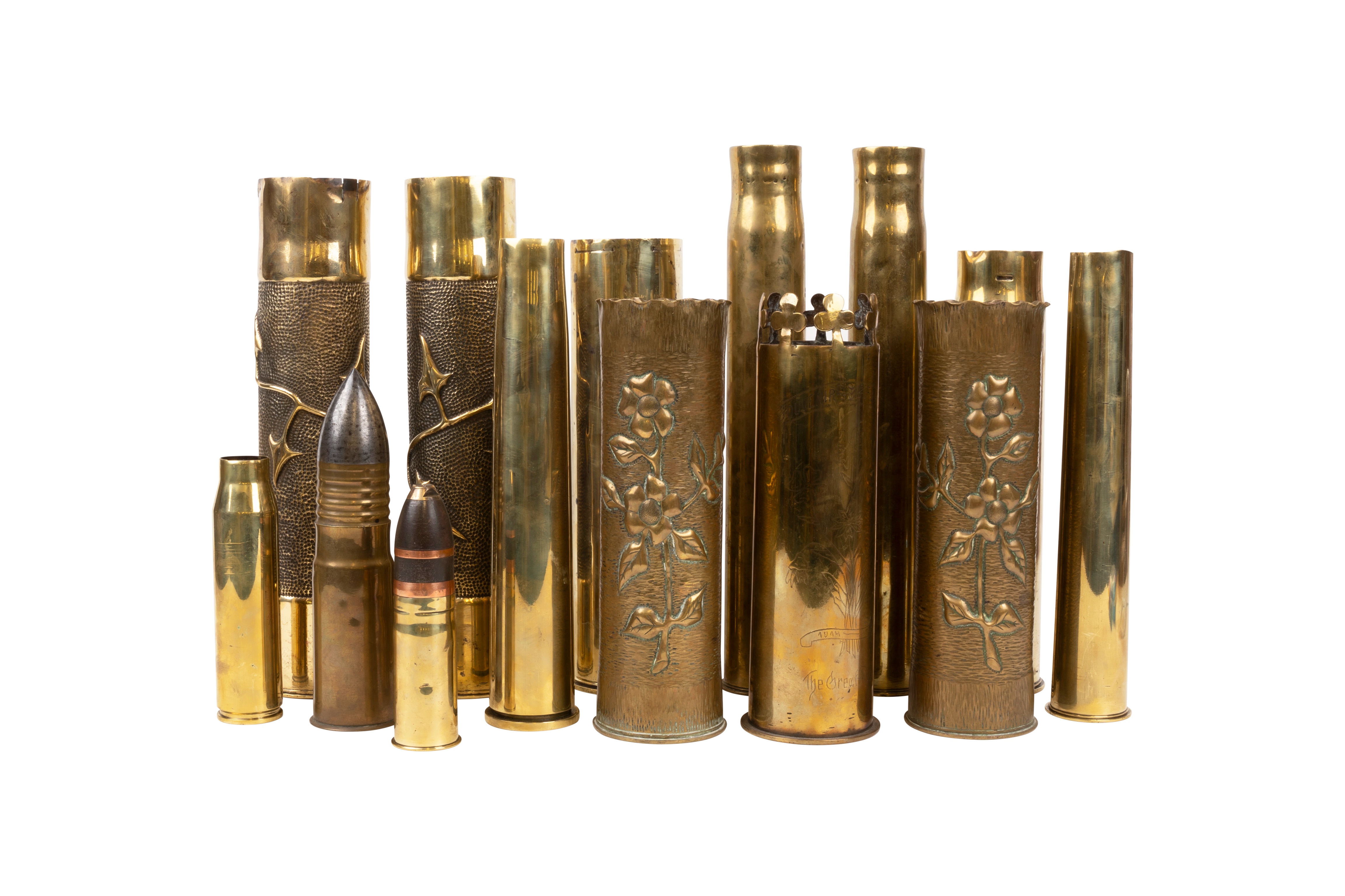 Mixture of Trench Art and Shell Cases (14 items)