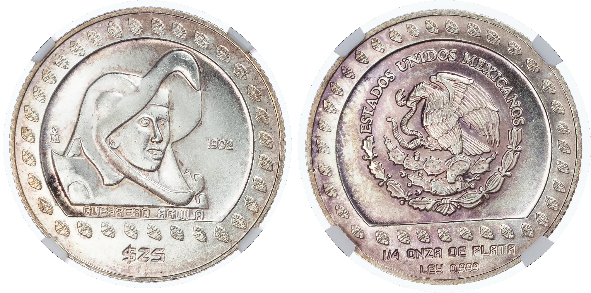 Mexico, United States of. Guerrero Aguila AR 25 Pesos. 1992 Mo. 