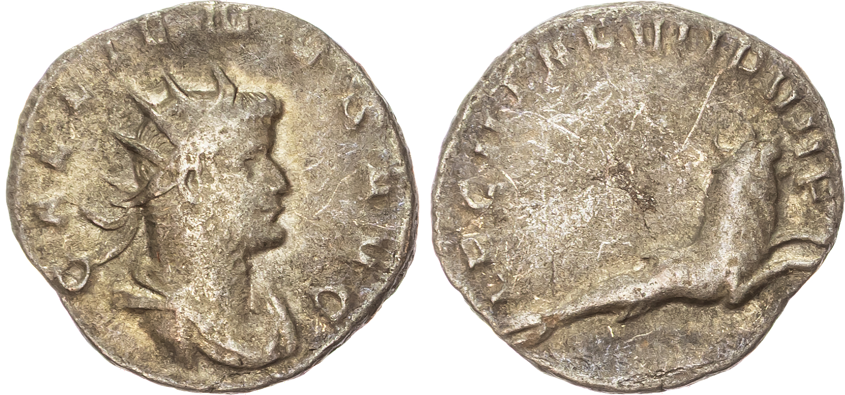 Gallienus (AD 253-268), AR Antoninianus, 'Legionary Series', Milan, AD 261, 3.19g. 