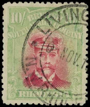 1922-4 10/- Head Die IIIB, perf 14. Fine...