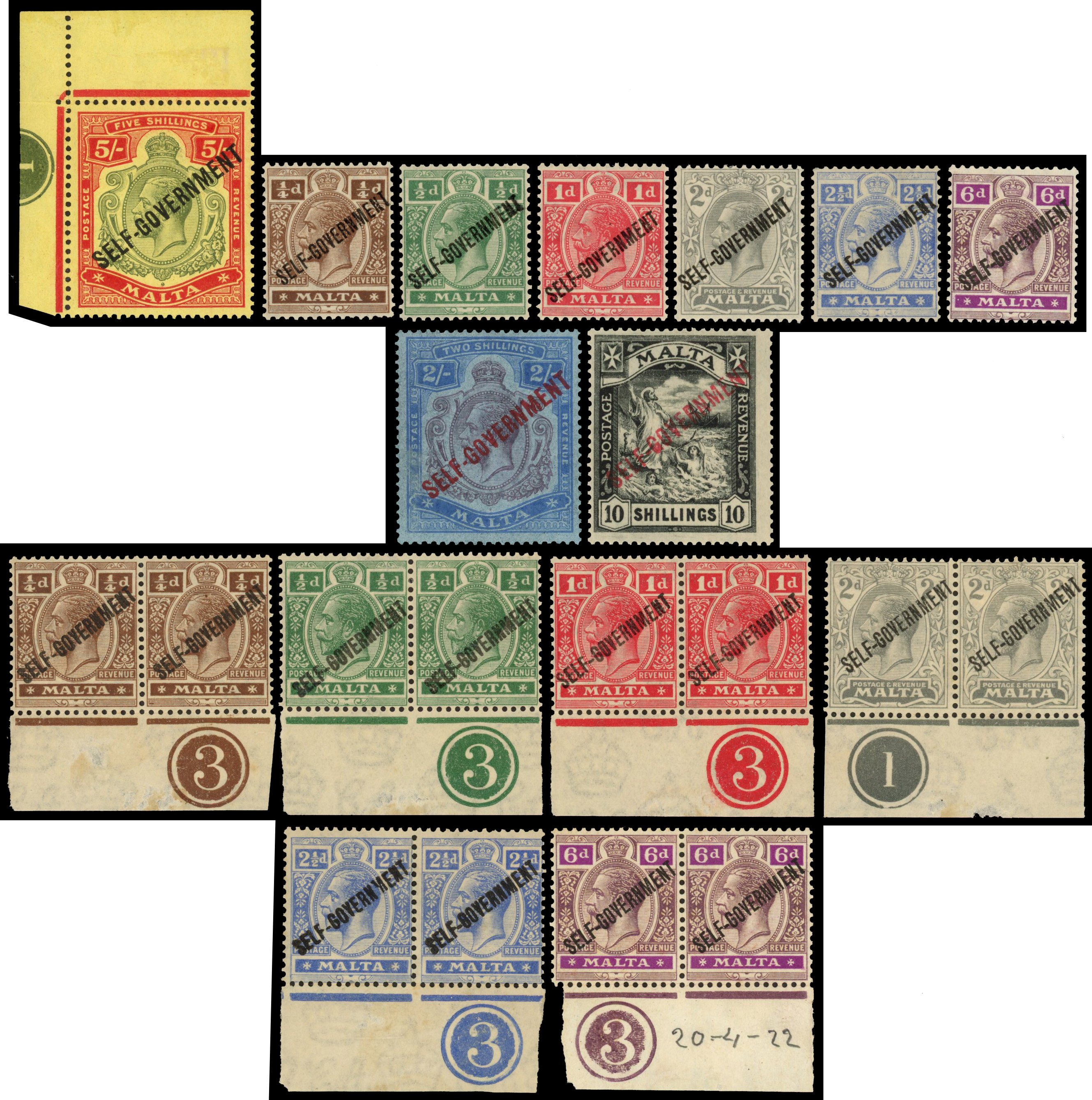 Malta 1922 Self-Government selection