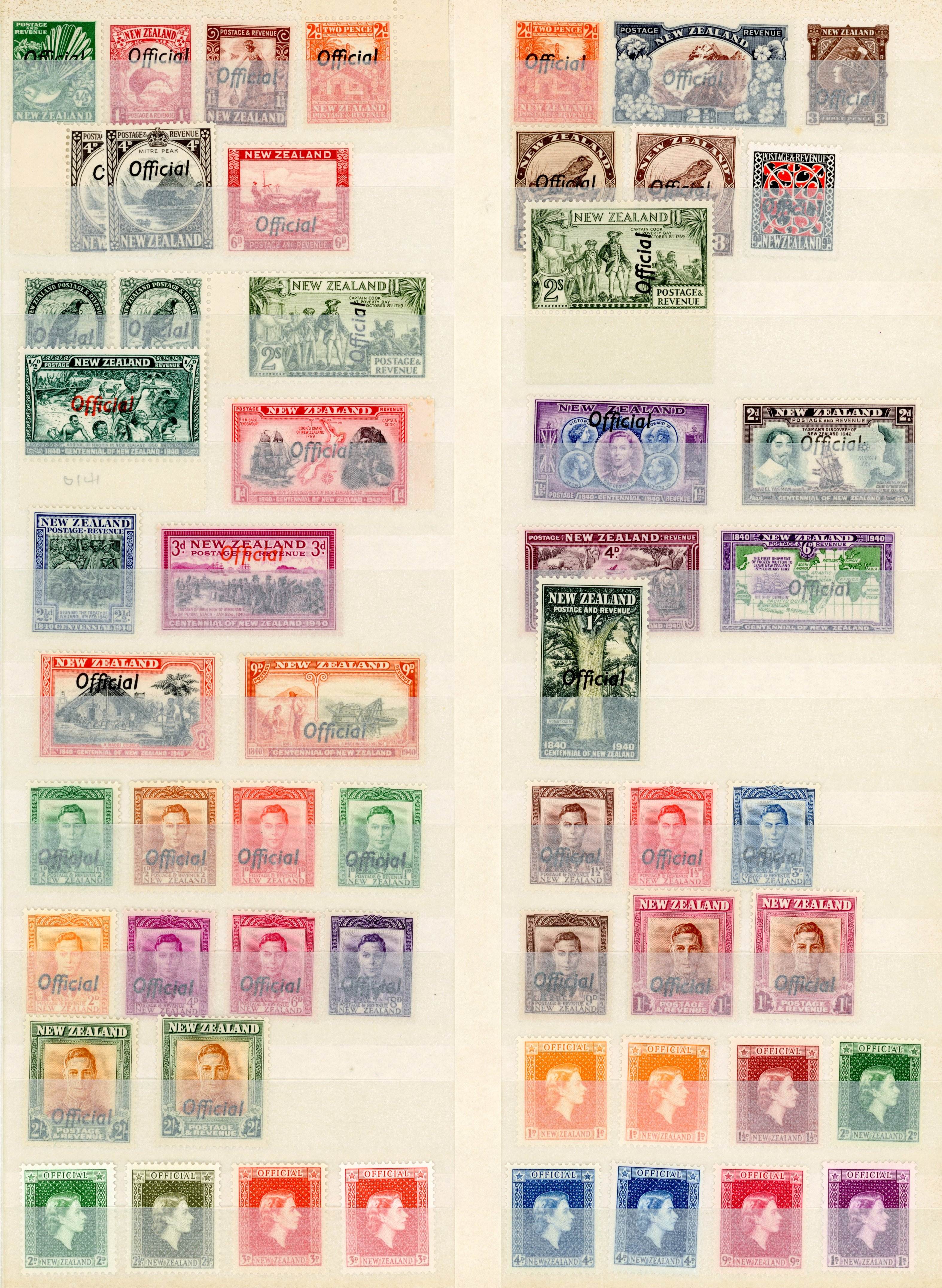 New Zealand 1936-61 Officials collection mint