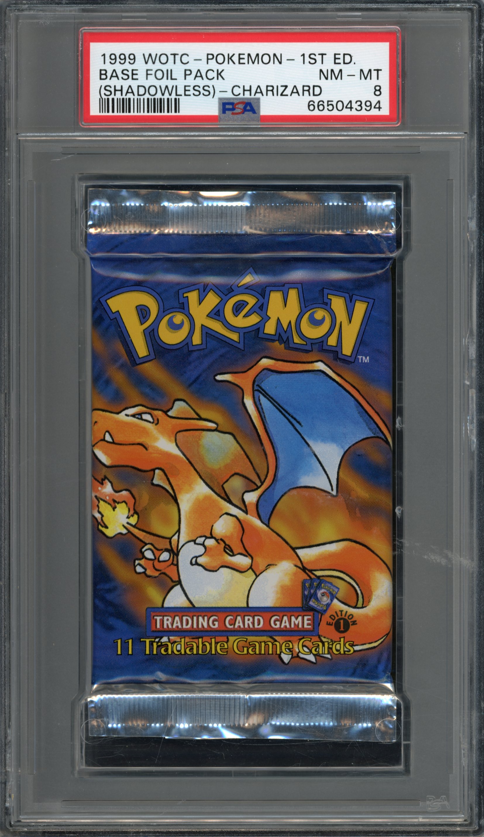 PSA 8 - 1st Ed Base Set Pack Shadowless Charizard Art Work