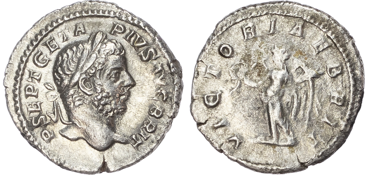 Geta (as Augustus, AD 210-212) AR Denarius, Rome, 2.94g. 