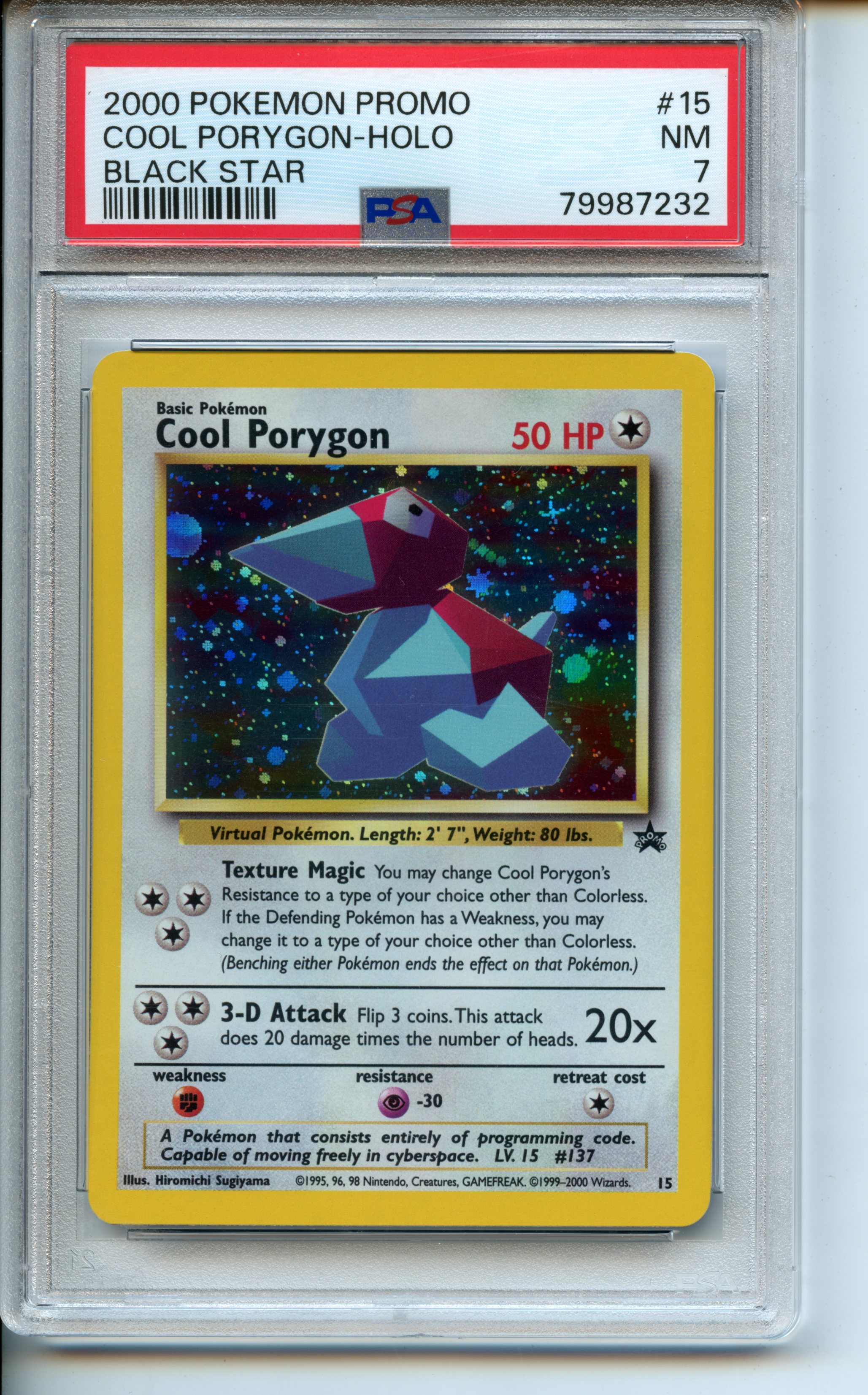Cool Porygon HOLO - Black Star Promo - PSA 7