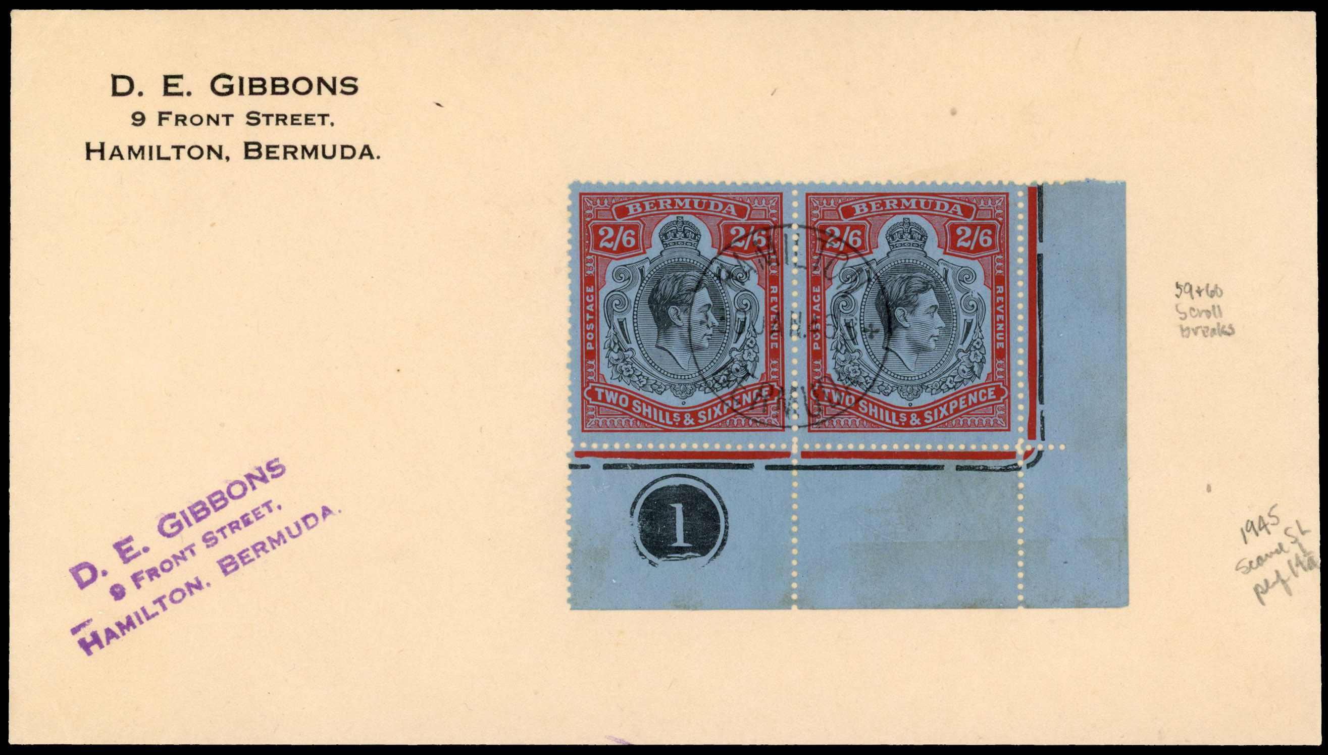Bermuda SG 117ad, ae cover