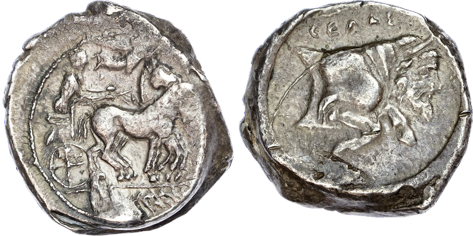 Sicily, Gela (c. 490/85-480/75 BC) AR Tetradrachm, 17.24g.