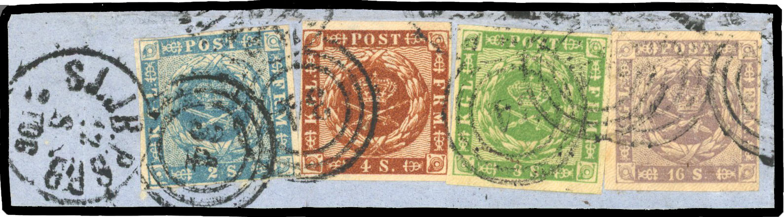 Denmark SG 7-13 used on piece 