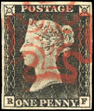 GB SG 2 1840 1d black Plate 1a RF used