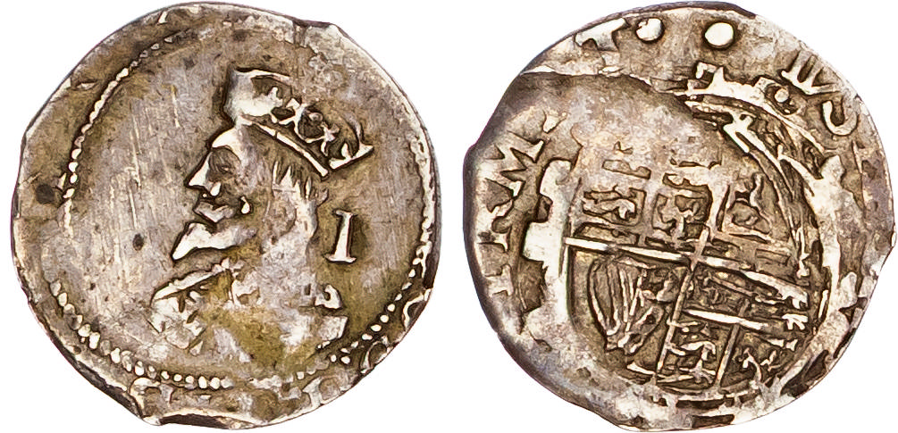 Charles I (1625-1649), AR Penny, Group G, type 3a2, Tower mint (under Parliament), mm. two pellets.