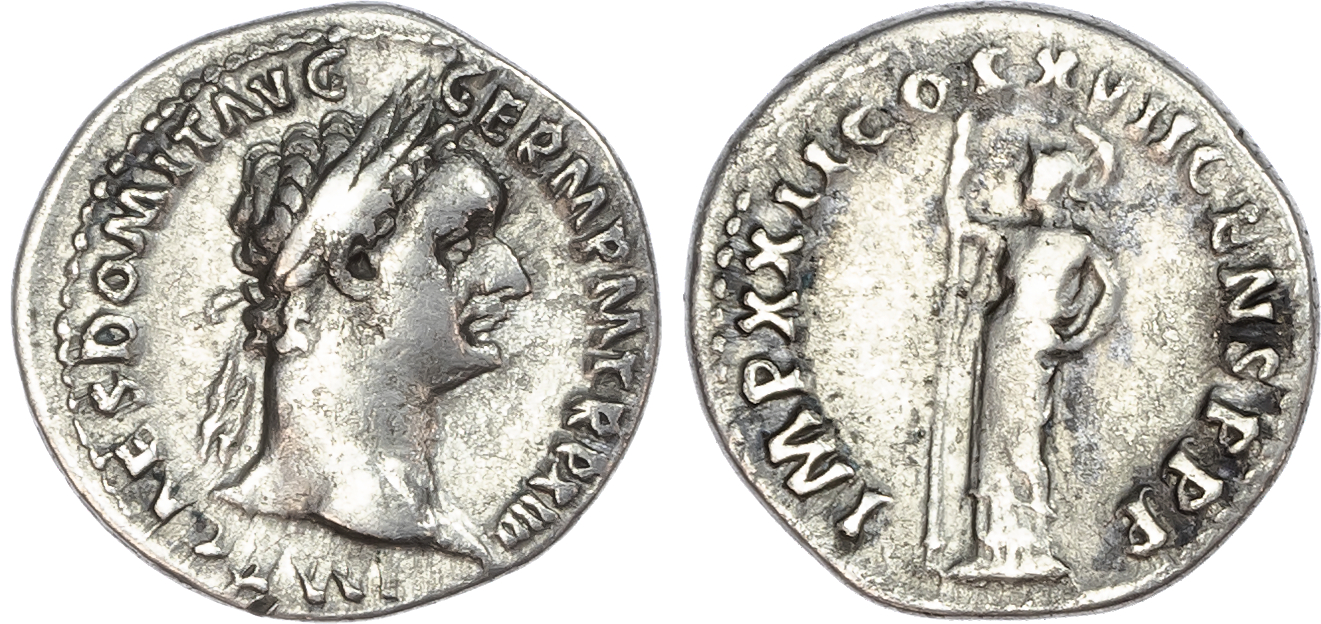 Domitian (AD 81-96) AR Denarius, Rome, AD 95, 3.24g.