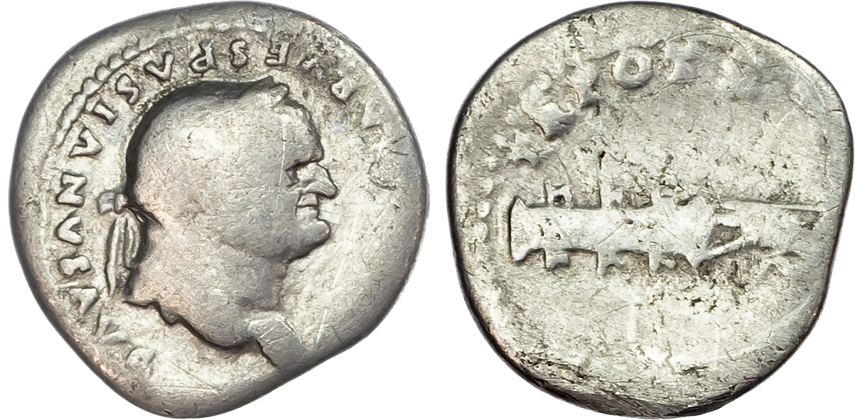 Titus (AD 79-81) AR Denarius, Rome, AD 79, 2.69g.