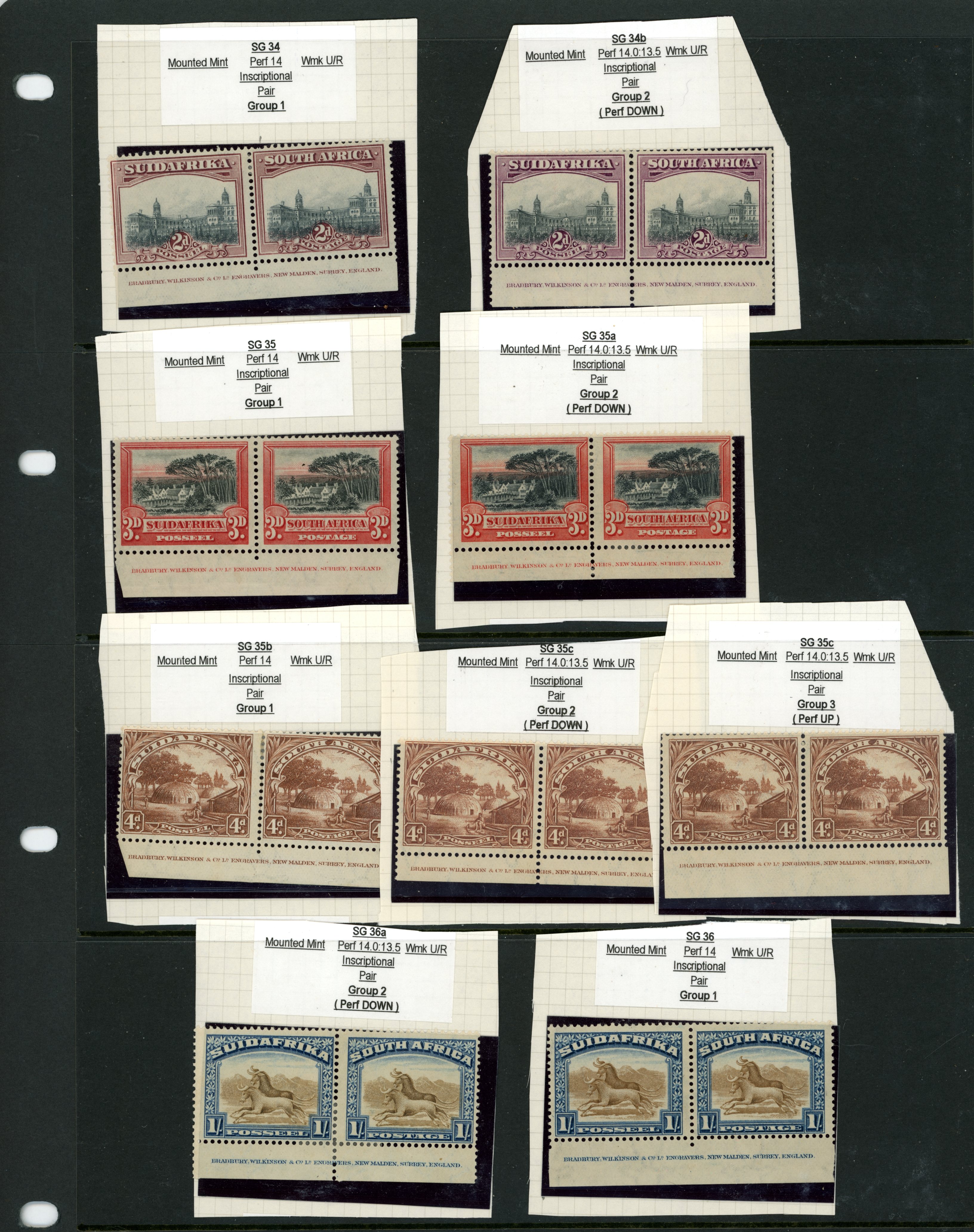 1927-30 2d to 10s, all in lower marginal...