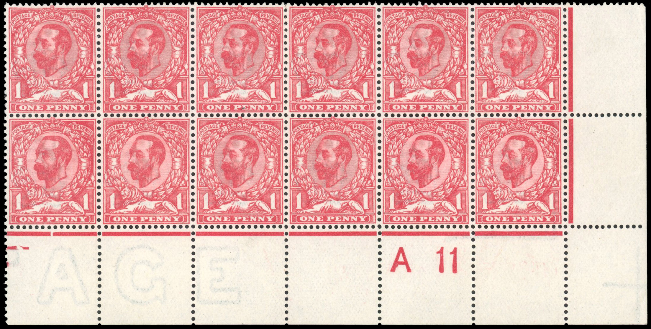 GB SG 327/8 1d Die Ia rose-pink shade