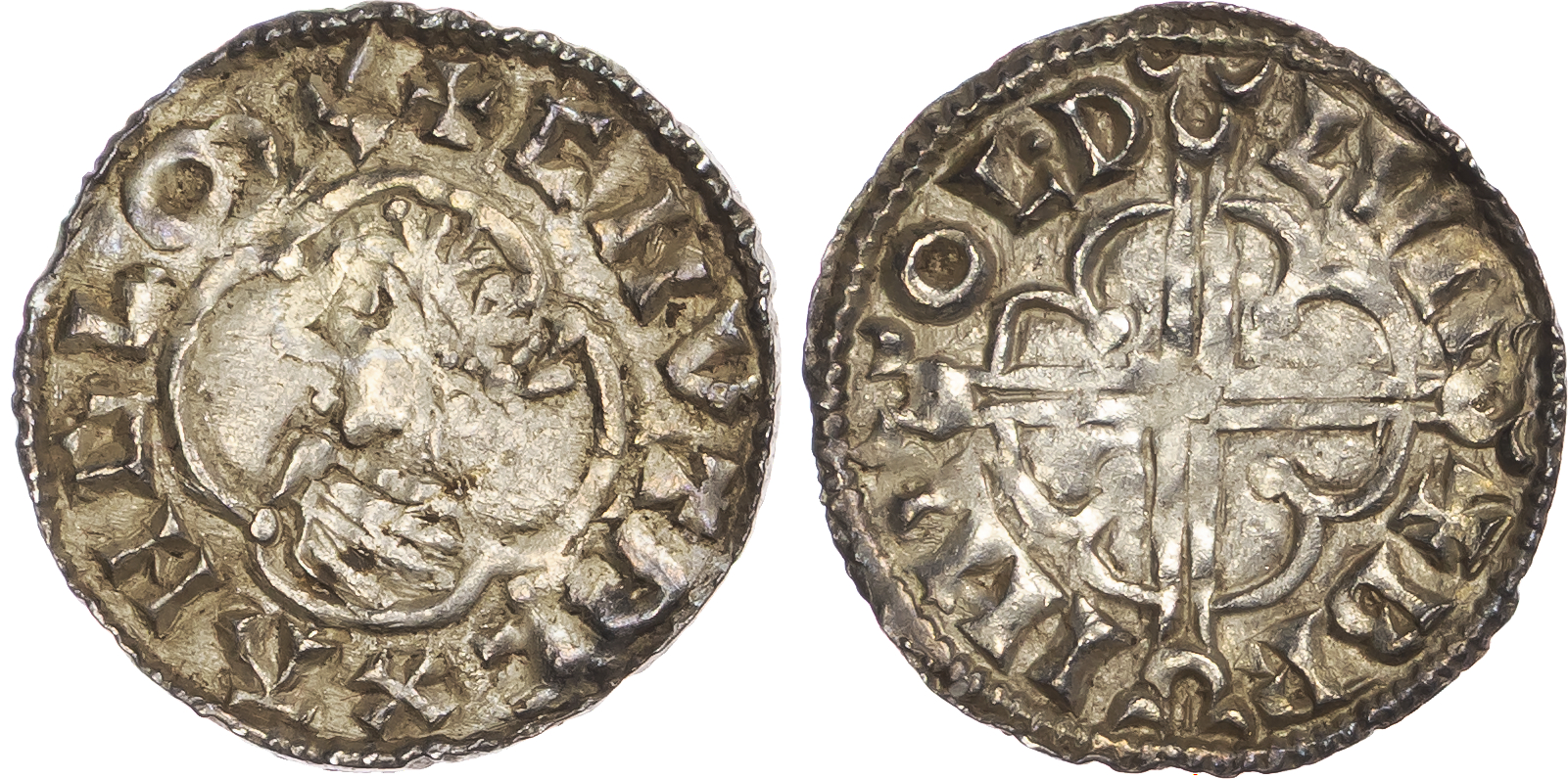 Cnut (1016-1035), AR Penny, Quatrefoil type (c. 1017-1023), London mint, Brihtwold as moneyer.