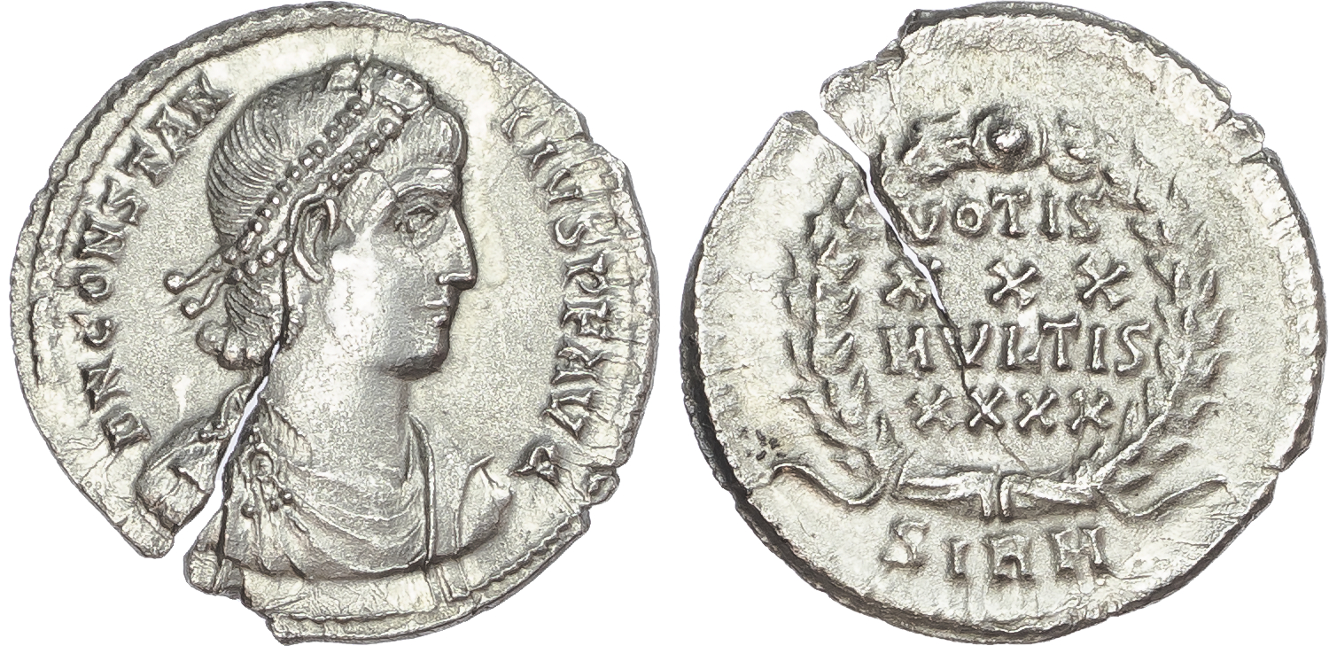 Constantius II (AD 337-361) AR Siliqua, Sirmium, AD 351-355, 2.27g.