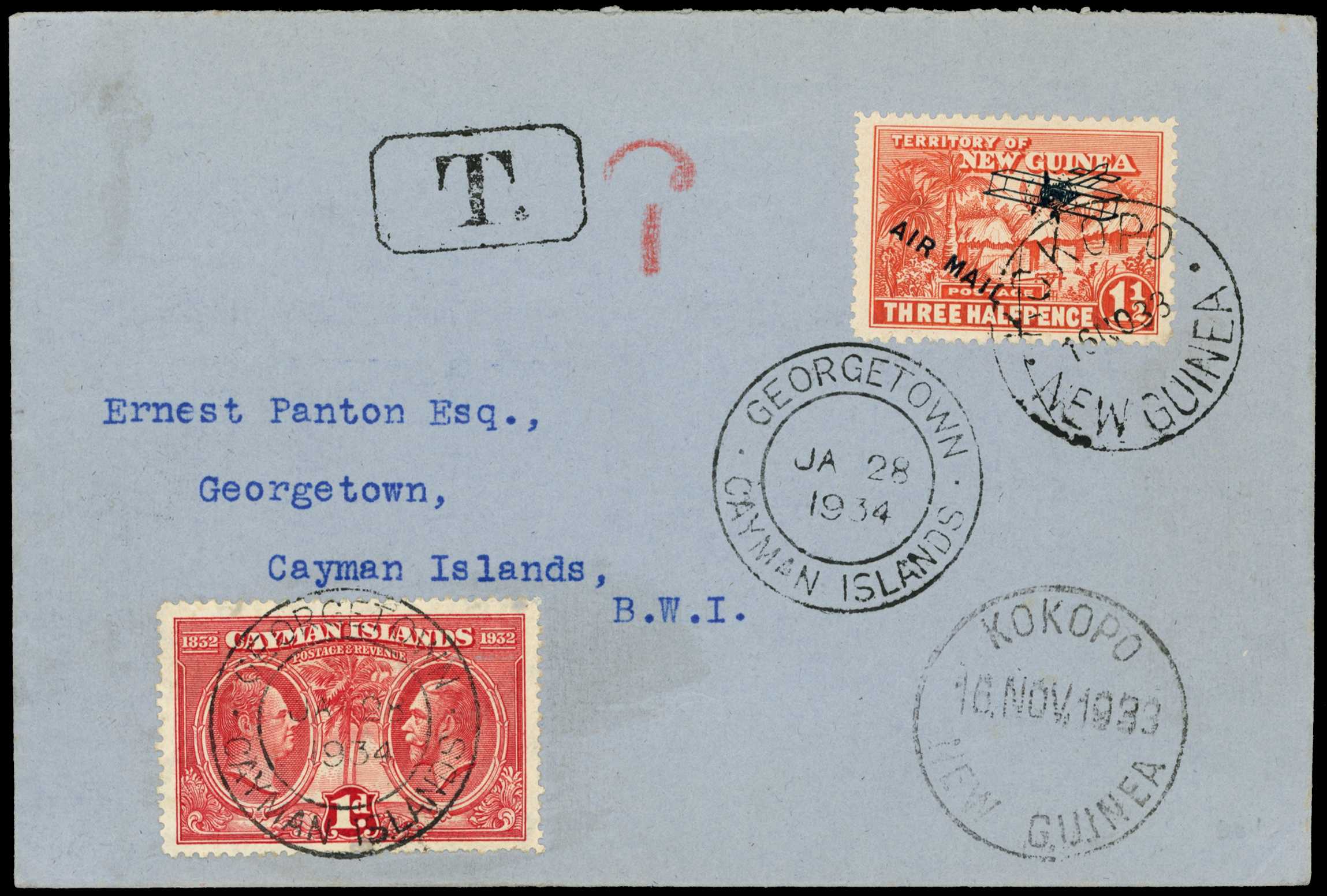 1934 "Panton Covers", pair of New Guinea...