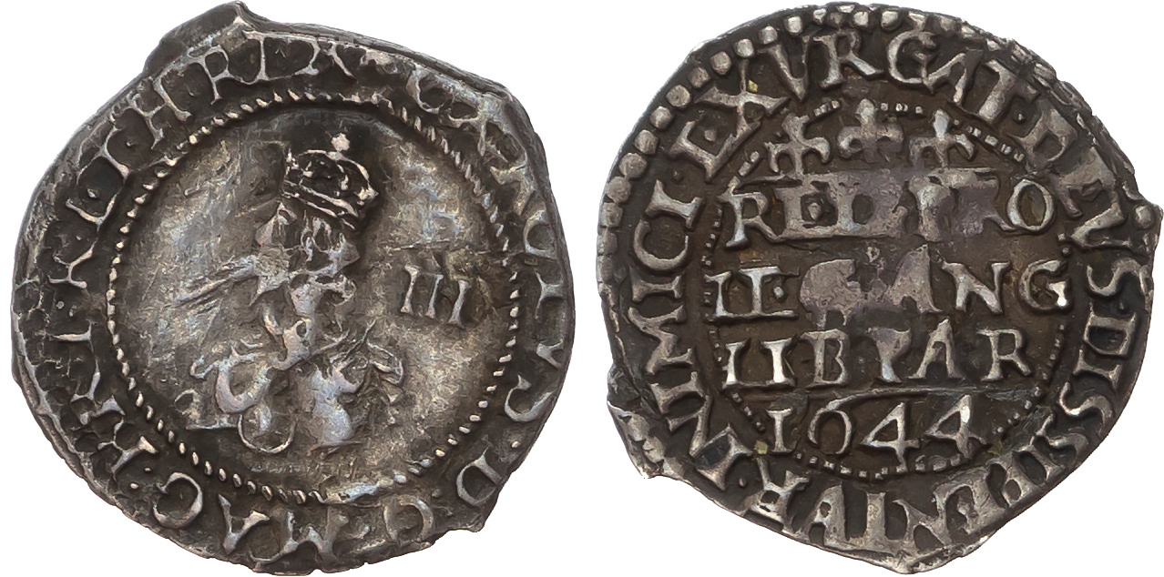 Charles I (1625-1649), Civil War Issues, Oxford, AR Threepence 1644.
