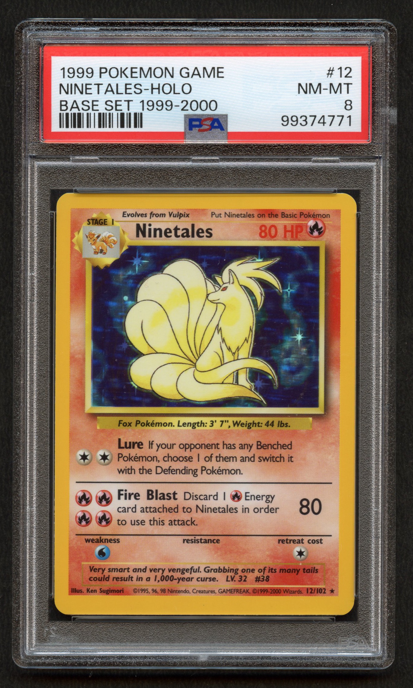 PSA 8 Ninetales - Base Set 4th Print - 1999-2000