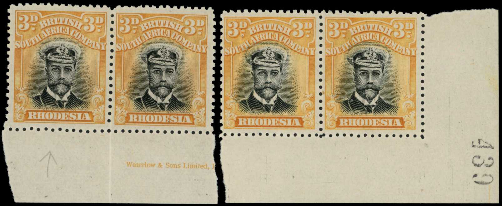 1913-17 3d Head Die II, perf 14. Lower...