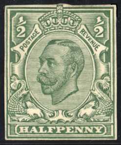 1912 ½d green (Die 2 head, Die 1a frame)....