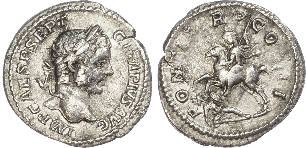 Geta (AD 209-211) AR Denarius, Rome, AD 208, 2.24g. 