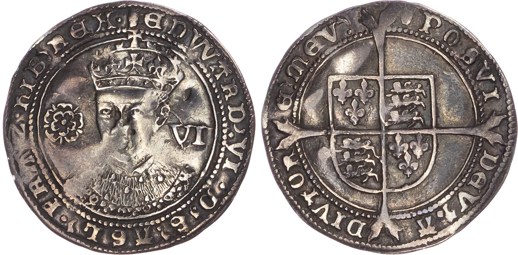 Edward VI (1547-1553), AR Sixpence 2.96., Third period, Fine issue, mm. Tun.