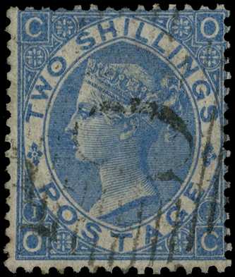 1867-80 Wmk Spray of Rose, 2/- cobalt (OC)...